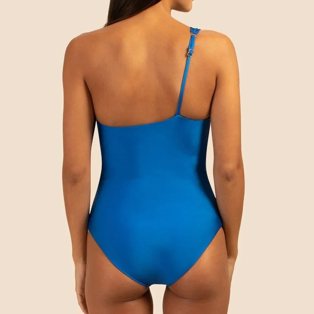 Trina Turk Swim Monaco Solids One Shoulder One Piece Size 4 - Picture 11 of 11